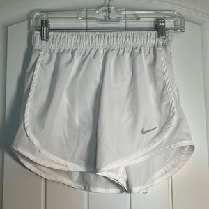 Nike Women's White and Gray Athletic Shorts